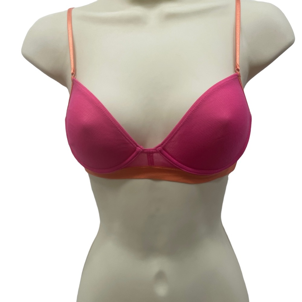 Free People Intimately vivid pink bra Bralette NWT 32B